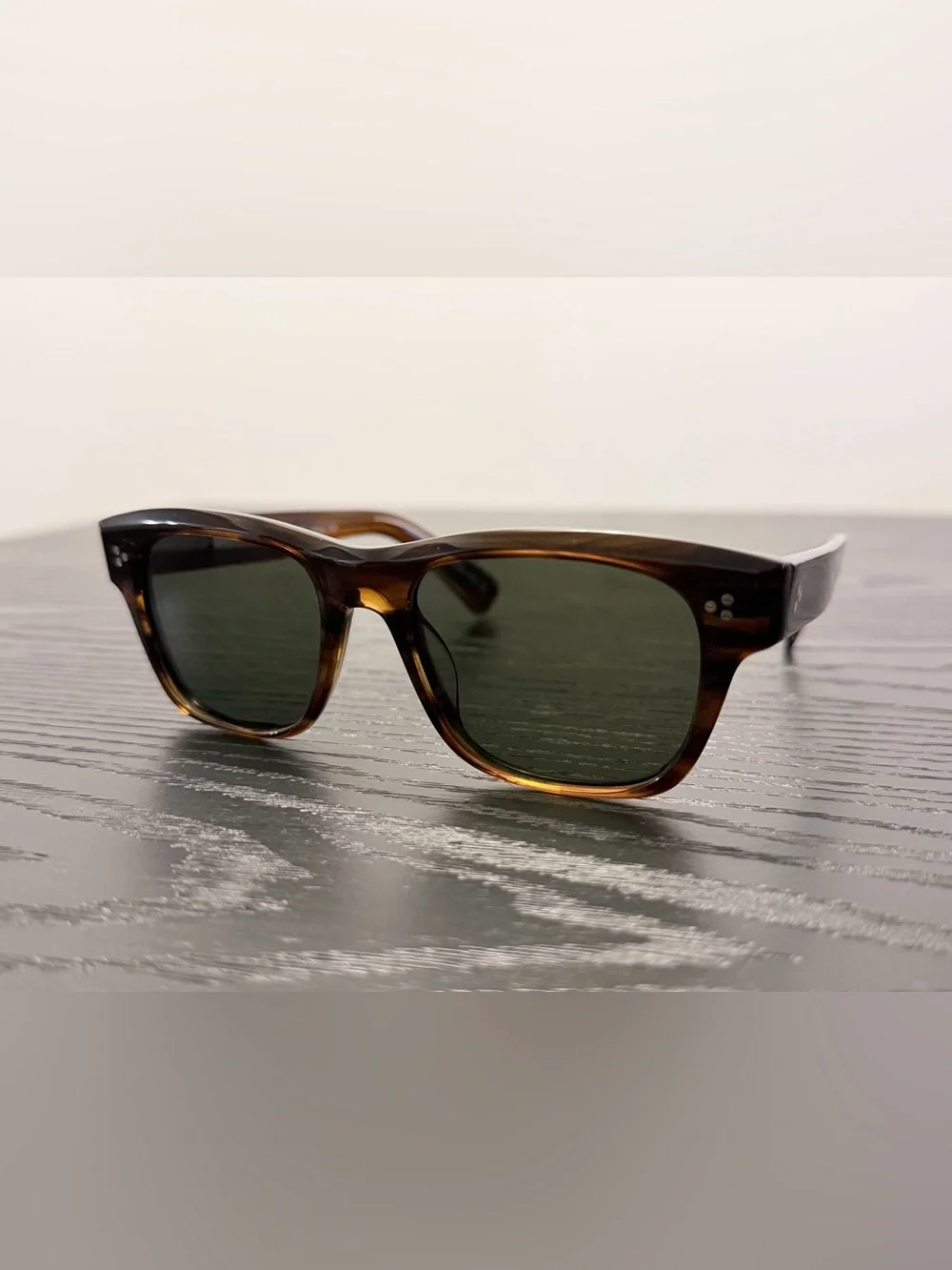 Oliver Peoples Birell Sun OV5524SU Tortoise Sunglasses with Green Lenses